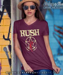 Rush American Tour 1977 V Neck TShirt