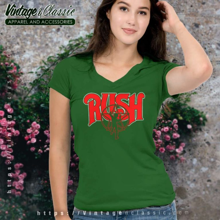 Rush Band Logo V Neck TShirt Rush Band Logo V Neck TShirt