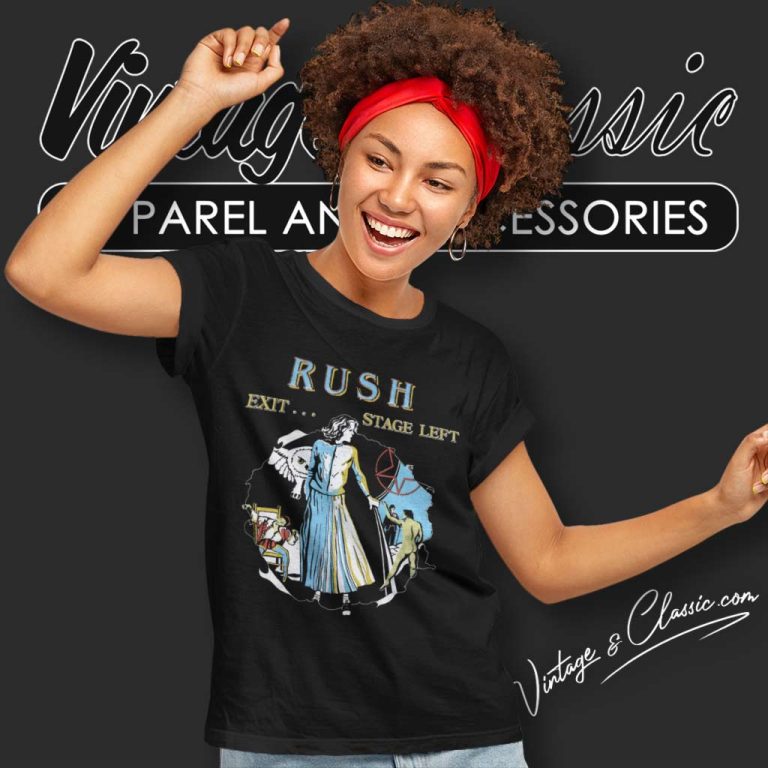 Rush Exit Stage Left Women TShirt Rush Exit Stage Left Women TShirt