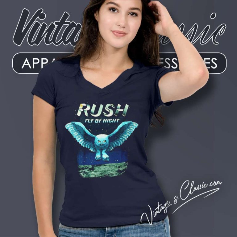 Rush Fly By Night V Neck TShirt Rush Fly By Night V Neck TShirt