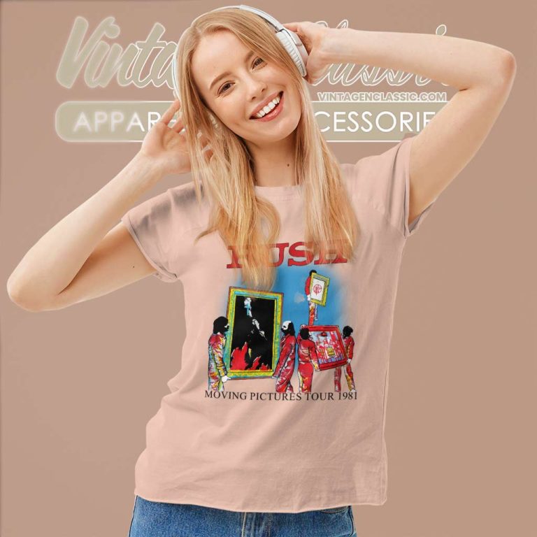 Rush Shirt 1981 Moving Pictures Tour Women TShirt Rush Shirt 1981 Moving Pictures Tour Women TShirt
