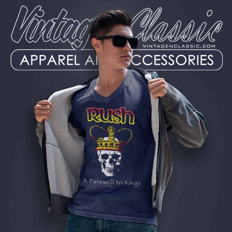 Rush Shirt A Farewell To Kings V Neck TShirt Rush Shirt A Farewell To Kings V Neck TShirt