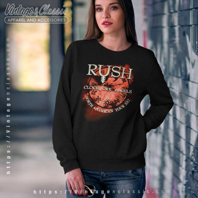 Rush Shirt Clockwork Angels Black Tour Sweatshirt Rush Shirt Clockwork Angels Black Tour Sweatshirt