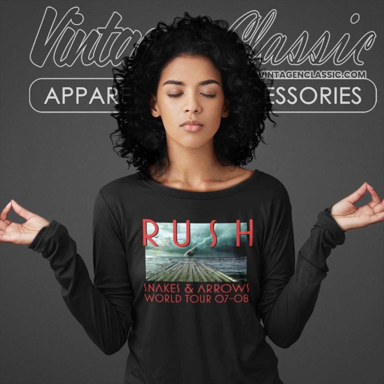 Rush Shirt Snakes Arrows World Tour Long Sleeve Tee Rush Shirt Snakes Arrows World Tour Long Sleeve Tee