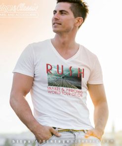 Rush Shirt Snakes Arrows World Tour V Neck TShirt