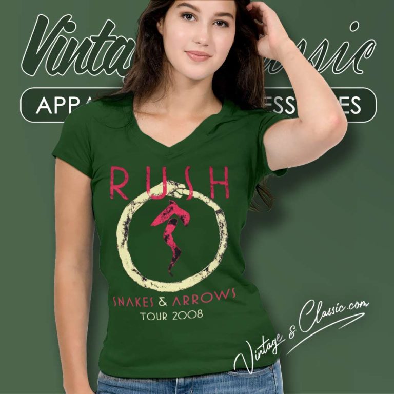 Rush Snakes And Arrows V Neck TShirt Rush Snakes And Arrows V Neck TShirt