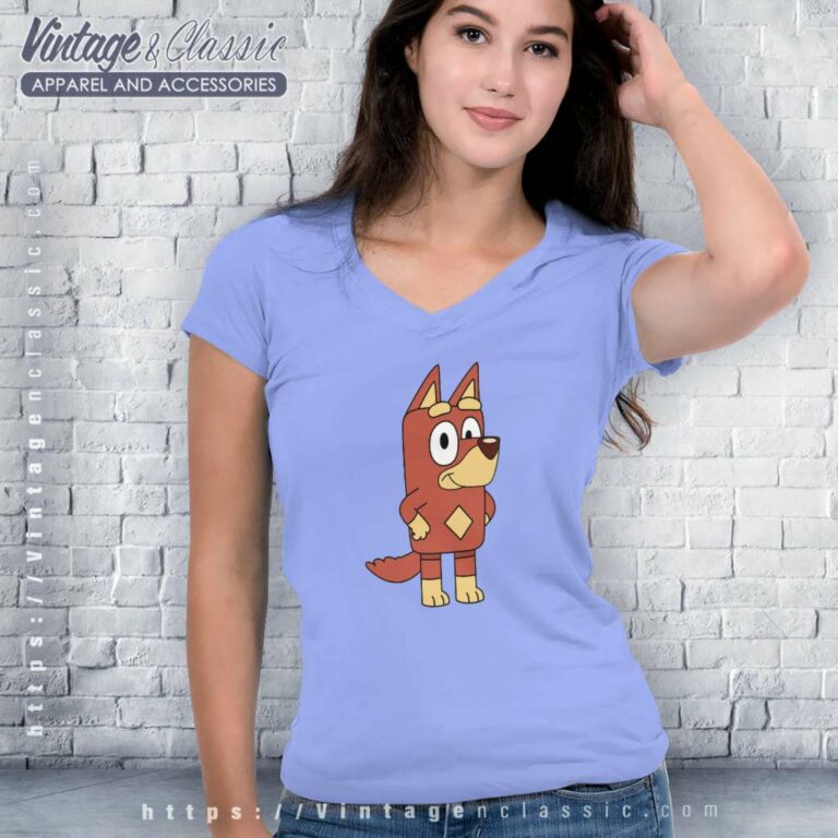Rusty Bluey Shirt Gift For Bluey Fans V Neck TShirt Rusty Bluey Shirt Gift For Bluey Fans V Neck TShirt