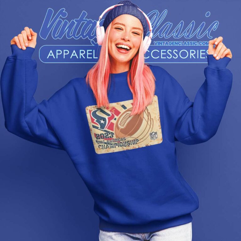 Rusty Metal Houston Texans 2023 Ifaf Americas Championship Nfl Logo Sweatshirt Rusty Metal Houston Texans 2023 Ifaf Americas Championship Nfl Logo Sweatshirt