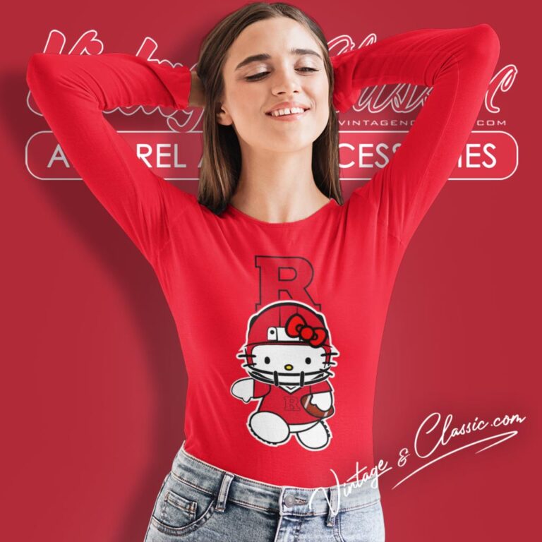 Rutgers Scarlet Knights Hello Kitty Long Sleeve Tee Rutgers Scarlet Knights Hello Kitty Long Sleeve Tee