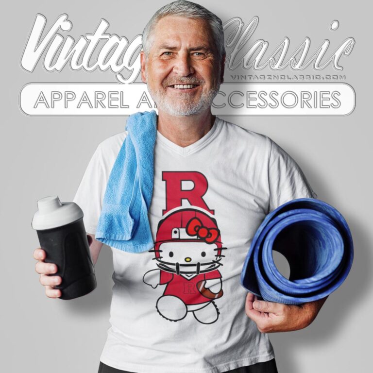 Rutgers Scarlet Knights Hello Kitty V Neck TShirt Rutgers Scarlet Knights Hello Kitty V Neck TShirt
