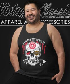 Rutgers University Harley Davidson Skull Tank Top Racerback