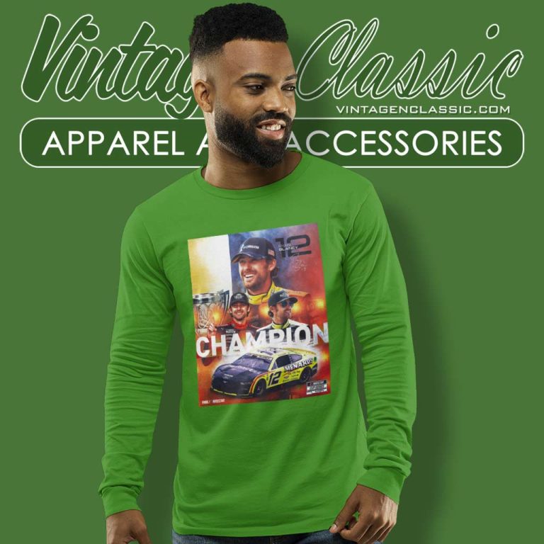 Ryan Blaney 2023 Nascar Cup Series Champion Long Sleeve Tee Ryan Blaney 2023 Nascar Cup Series Champion Long Sleeve Tee