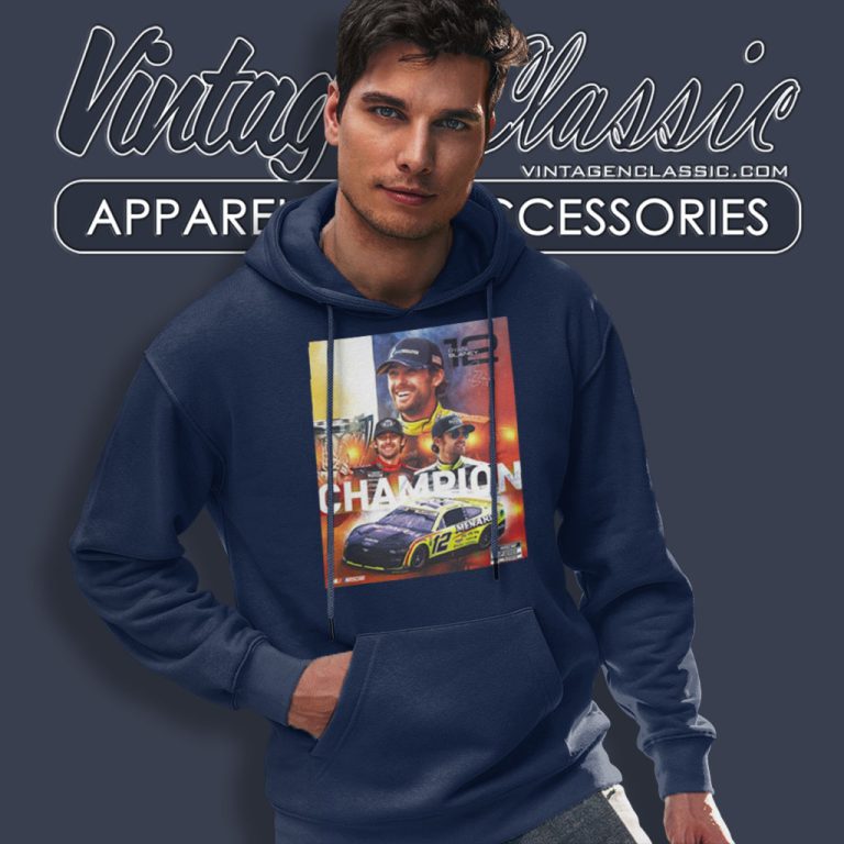 Ryan Blaney 2023 Nascar Cup Series Champion Team Penske Hoodie Ryan Blaney 2023 Nascar Cup Series Champion Team Penske Hoodie