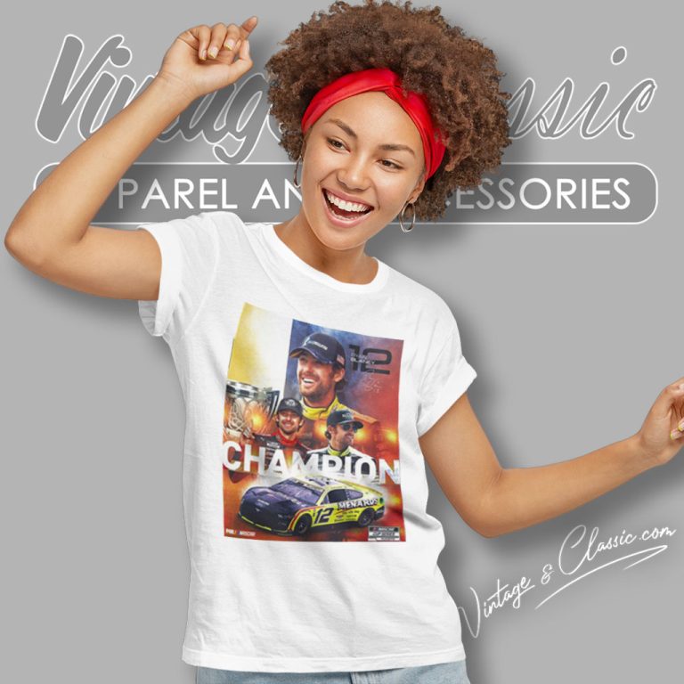 Ryan Blaney 2023 Nascar Cup Series Champion Team Penske Women T Shirt Ryan Blaney 2023 Nascar Cup Series Champion Team Penske Women T Shirt