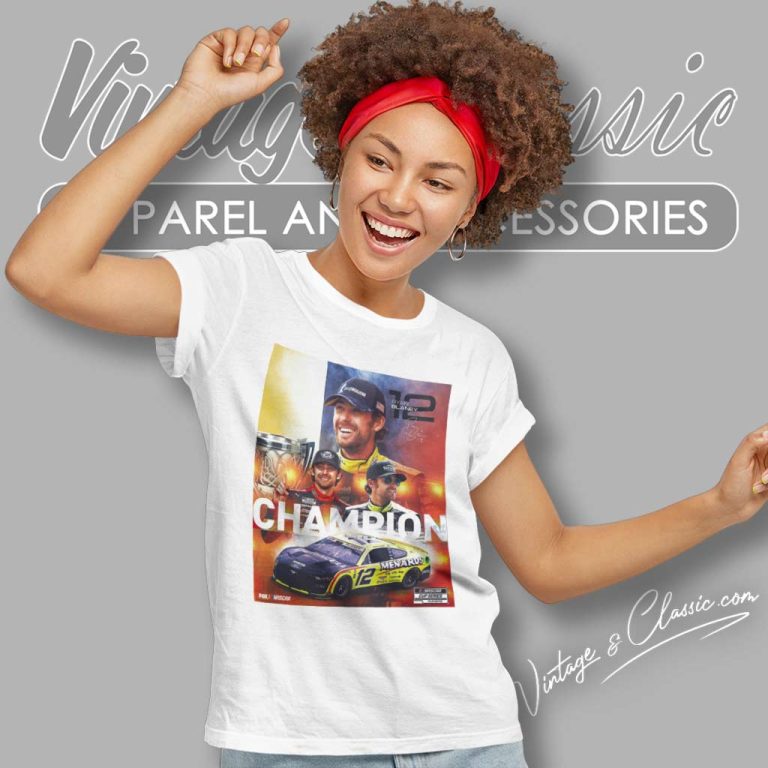 Ryan Blaney 2023 Nascar Cup Series Champion Women TShirt Ryan Blaney 2023 Nascar Cup Series Champion Women TShirt
