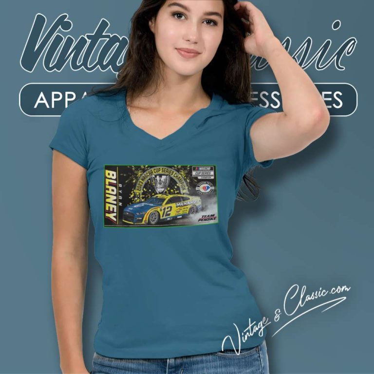 Ryan Blaney Champion Car Shirt 2023 Nascar Cup Series Champion V Neck TShirt Ryan Blaney Champion Car Shirt 2023 Nascar Cup Series Champion V Neck TShirt