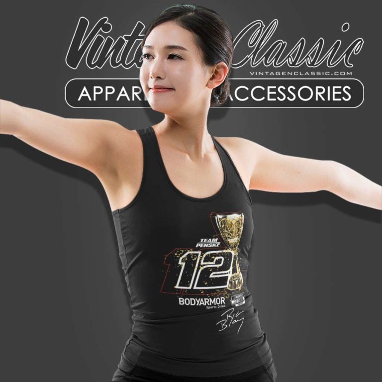 Ryan Blaney Signature Team Penske Nascar Champion Cup Tank Top Racerback Ryan Blaney Signature Team Penske Nascar Champion Cup Tank Top Racerback