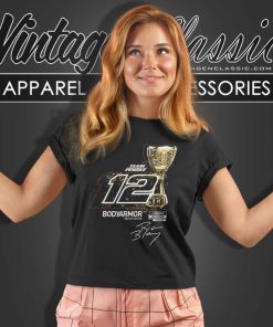 Ryan Blaney Signature Team Penske Nascar Champion Cup Women TShirt