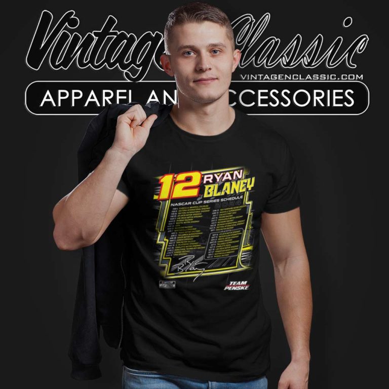 Ryan Blaney Team Penske 2024 Nascar Cup Series Schedule T Shirt Ryan Blaney Team Penske 2024 Nascar Cup Series Schedule T Shirt