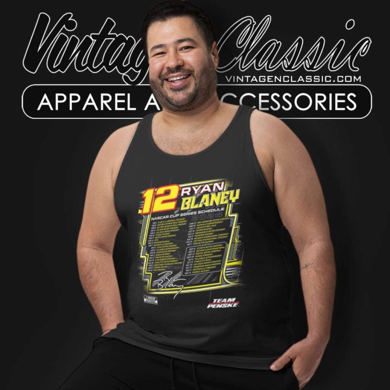 Ryan Blaney Team Penske 2024 Nascar Cup Series Schedule Tank Top Racerback Ryan Blaney Team Penske 2024 Nascar Cup Series Schedule Tank Top Racerback