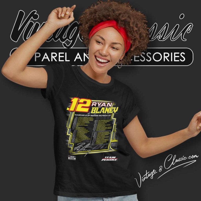 Ryan Blaney Team Penske 2024 Nascar Cup Series Schedule Women TShirt Ryan Blaney Team Penske 2024 Nascar Cup Series Schedule Women TShirt