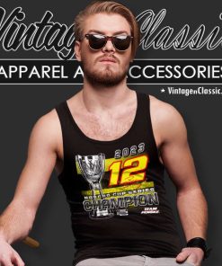 Ryan Blaney Team Penske Black 2023 Nascar Cup Series Champion Tank Top Racerback