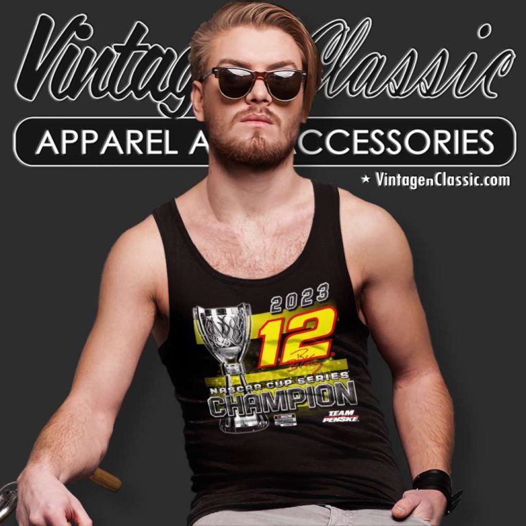 Ryan Blaney Team Penske Black 2023 Nascar Cup Series Champion Tank Top Racerback Ryan Blaney Team Penske Black 2023 Nascar Cup Series Champion Tank Top Racerback