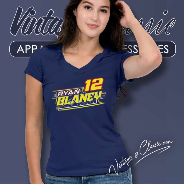 Ryan Blaney Team Penske Nascar Cup Series Champion V Neck TShirt Ryan Blaney Team Penske Nascar Cup Series Champion V Neck TShirt
