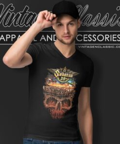 Sabaton 25th Anniversary V Neck TShirt