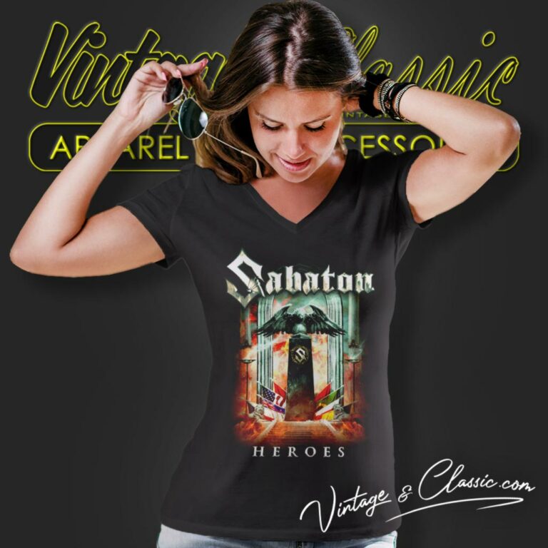 Sabaton Heroes V Neck TShirt Sabaton Heroes V Neck TShirt