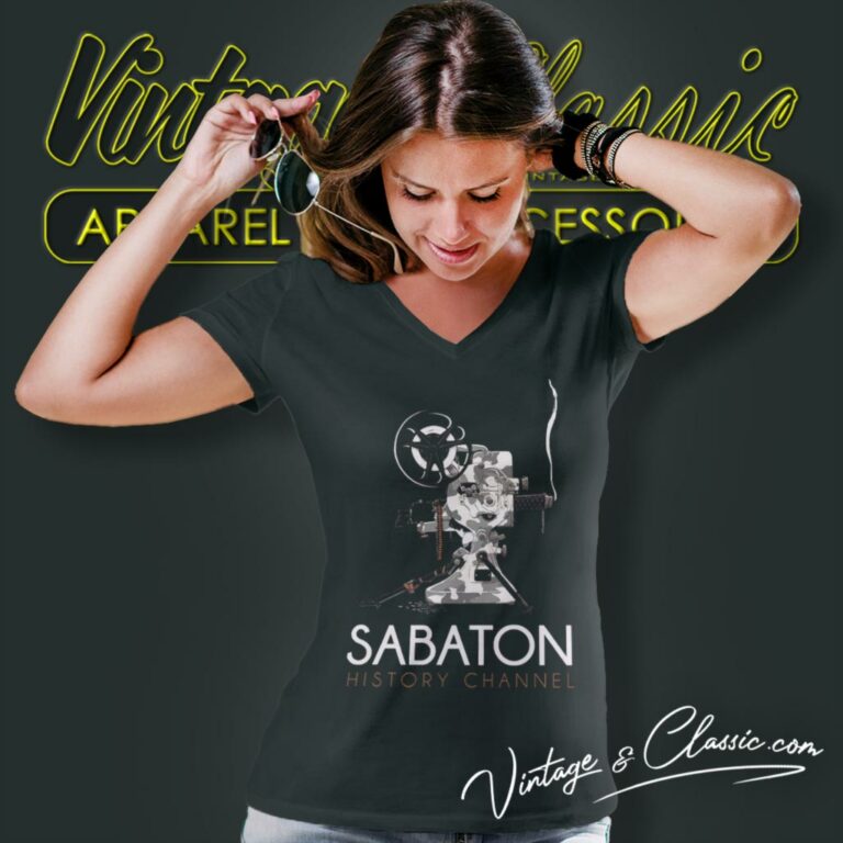 Sabaton History Channel V Neck TShirt Sabaton History Channel V Neck TShirt