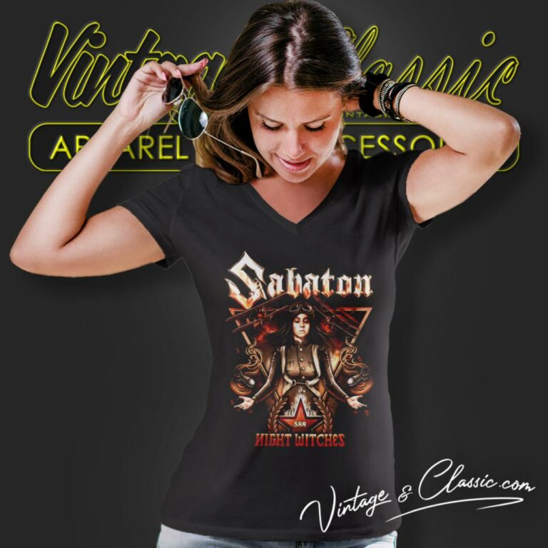 Sabaton Night Witches V Neck TShirt Sabaton Night Witches V Neck TShirt