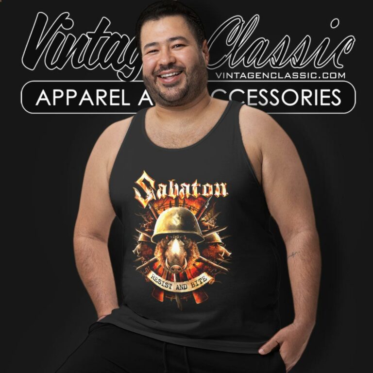 Sabaton Shirt Resist And Bite Tank Top Racerback Sabaton Shirt Resist And Bite Tank Top Racerback
