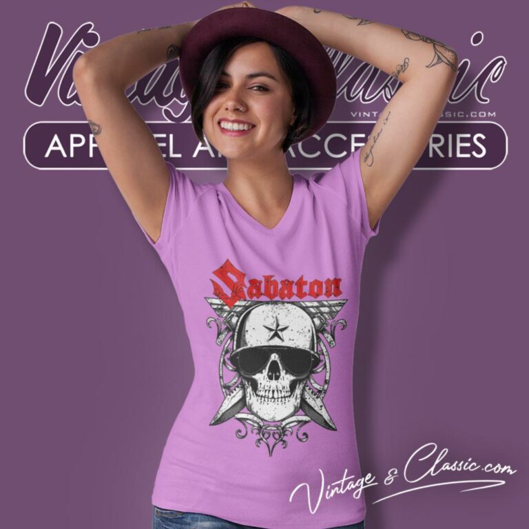 Sabaton Unknown Soldier V Neck TShirt Sabaton Unknown Soldier V Neck TShirt