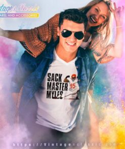 Sack Master Myles Garrett Cleveland Browns V Neck TShirt