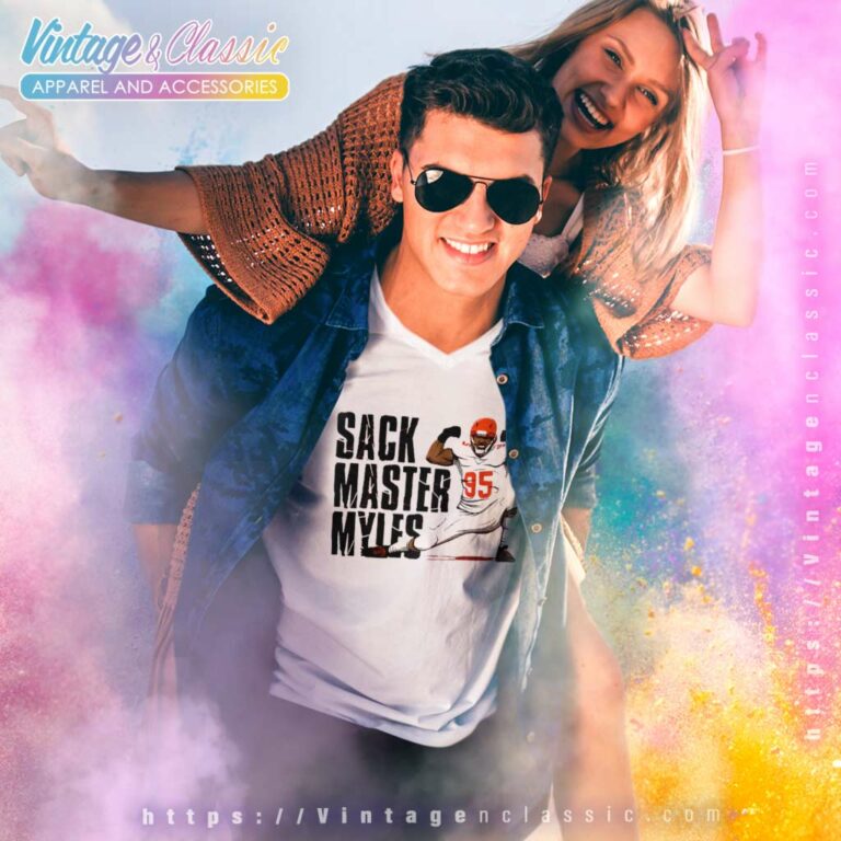 Sack Master Myles Garrett Cleveland Browns V Neck TShirt Sack Master Myles Garrett Cleveland Browns V Neck TShirt