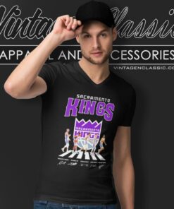 Sacramento Kings Abbey Road Signatures V Neck TShirt