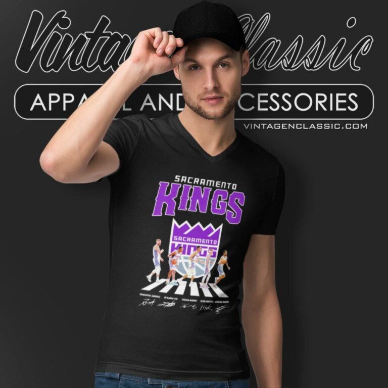 Sacramento Kings Abbey Road Signatures V Neck TShirt Sacramento Kings Abbey Road Signatures V Neck TShirt