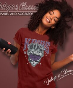 Sacramento Kings Grateful Dead Skull Women T Shirt