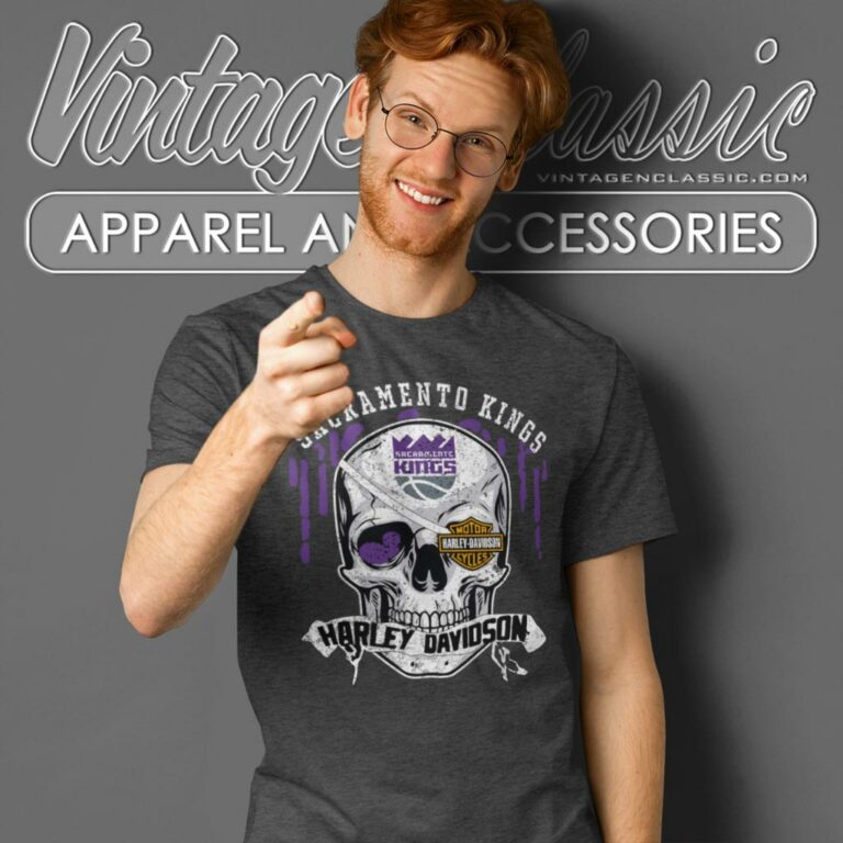 Sacramento Kings Harley Davidson Skull T Shirt Sacramento Kings Harley Davidson Skull T Shirt