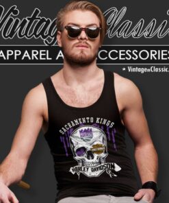 Sacramento Kings Harley Davidson Skull Tank Top Racerback