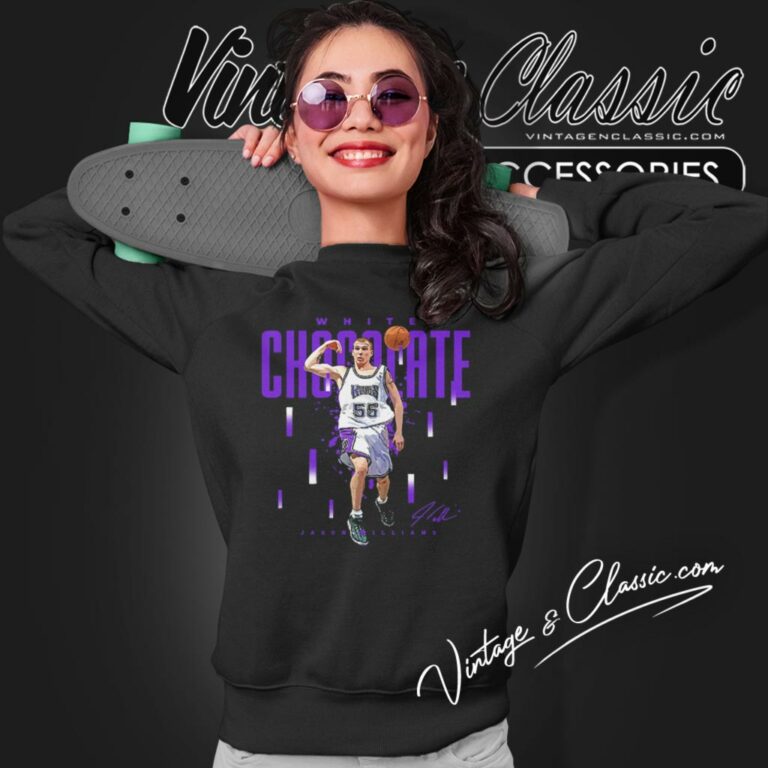 Sacramento Kings Jason Williams White Chocolate Signature Sweatshirt Sacramento Kings Jason Williams White Chocolate Signature Sweatshirt