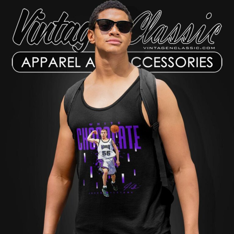 Sacramento Kings Jason Williams White Chocolate Signature Tank Top Racerback Sacramento Kings Jason Williams White Chocolate Signature Tank Top Racerback