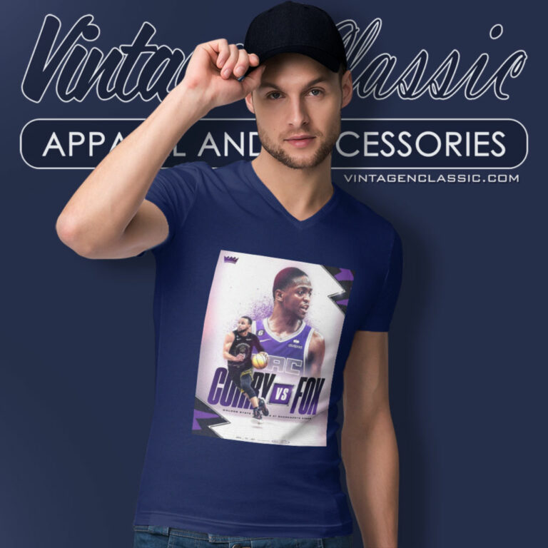 Sacramento Kings Shirt Curry Vs Fox Golden State Warriors V Neck TShirt Sacramento Kings Shirt Curry Vs Fox Golden State Warriors V Neck TShirt
