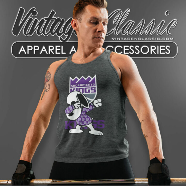 Sacramento Kings Snoopy Dabbing Tank Top Racerback 1 Sacramento Kings Snoopy Dabbing Tank Top Racerback 1