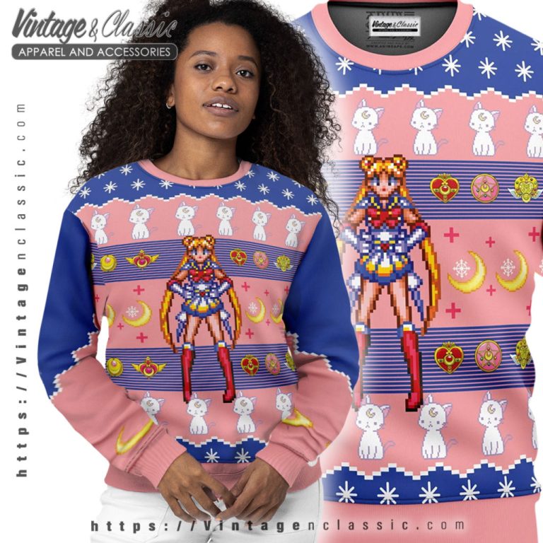 Sailor Chibi Moon Ugly Christmas Sweater Women Ugly Sweater Sailor Chibi Moon Ugly Christmas Sweater Women Ugly Sweater