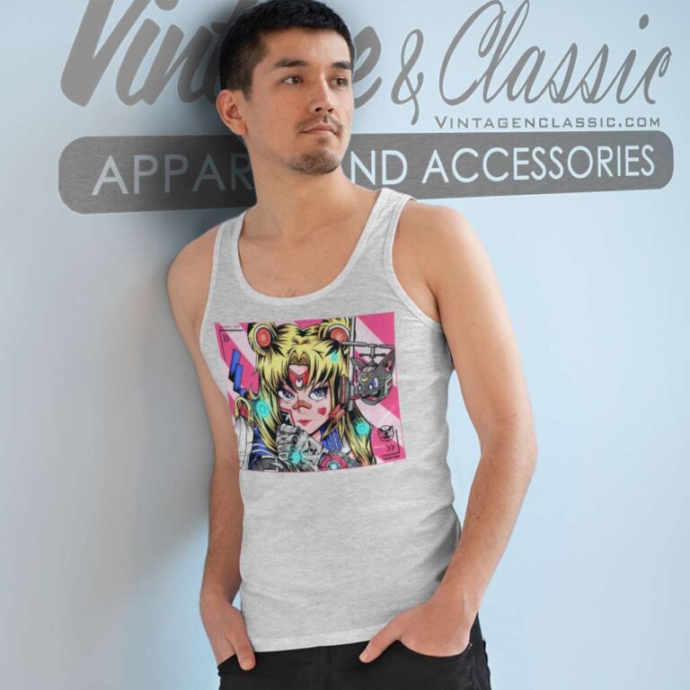 Sailor Moon Mech Digital Art Fanmade Tank Top Racerback Sailor Moon Mech Digital Art Fanmade Tank Top Racerback