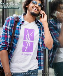 Saint Laurent Logo And Symbol Shirt 5 Saint Laurent Logo And Symbol V Neck TShirt