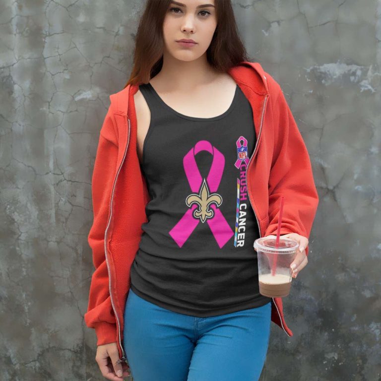Saints Nfl Crush Cancer 2023 Tank Top Racerback Saints Nfl Crush Cancer 2023 Tank Top Racerback