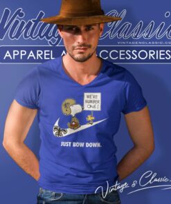 Saints Snoopy Are Number One Shirt Nike Just Bow Down Shirt V Neck TShirt